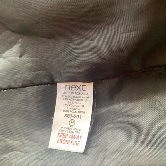 Next Shift Dress Stripe Cotton Mix Sleeveless Knee-Length Round Neck Lined UK 14 - Picture 12 of 14